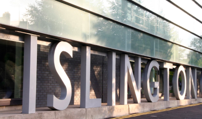 an image of large sculpted letters that spell Islington